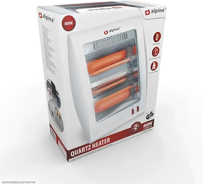 Electric Quartz Heater 800W – Portable 2-Rod Indoor Room Heater HS-312