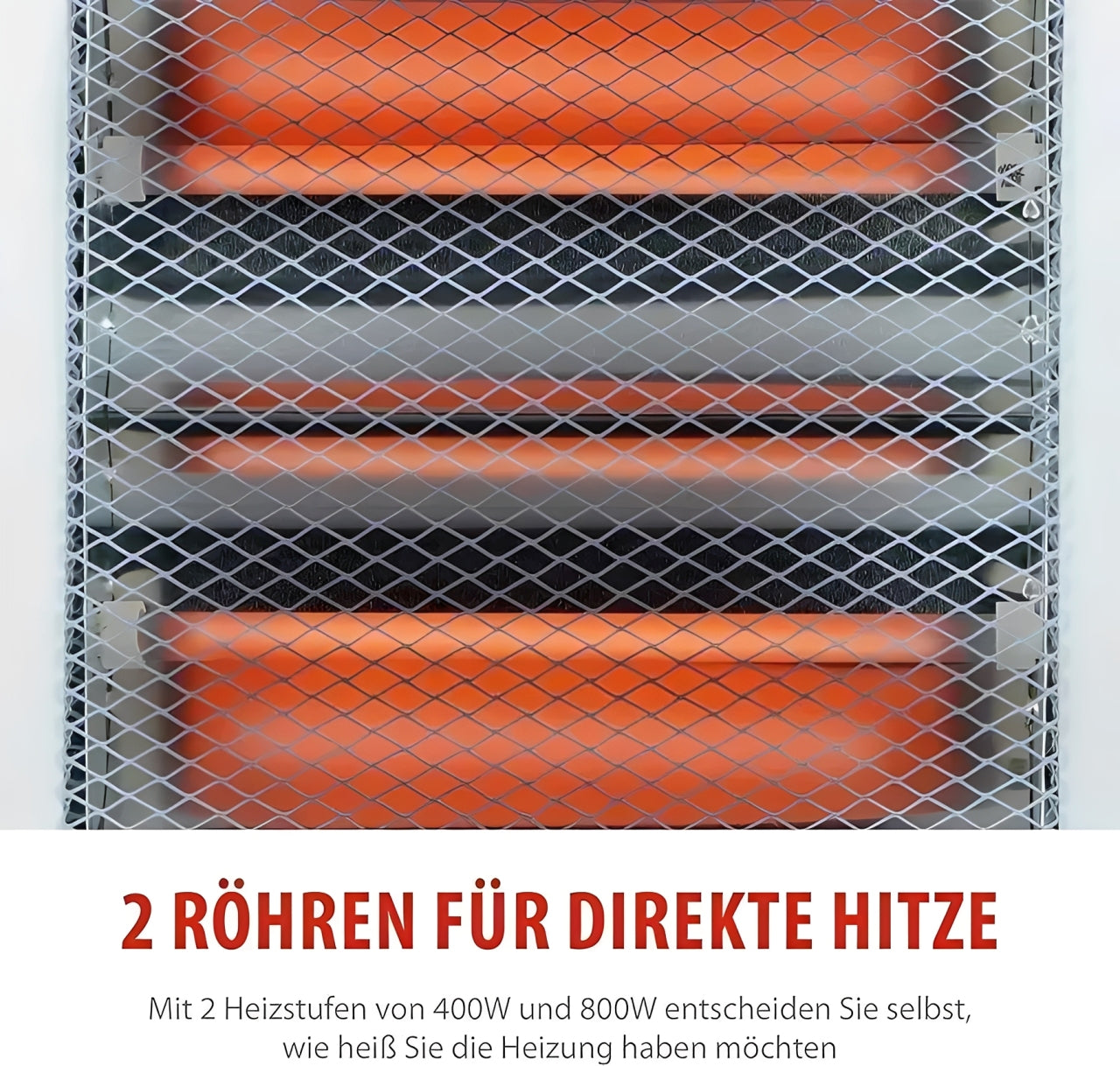 Electric Quartz Heater 800W – Portable 2-Rod Indoor Room Heater HS-312